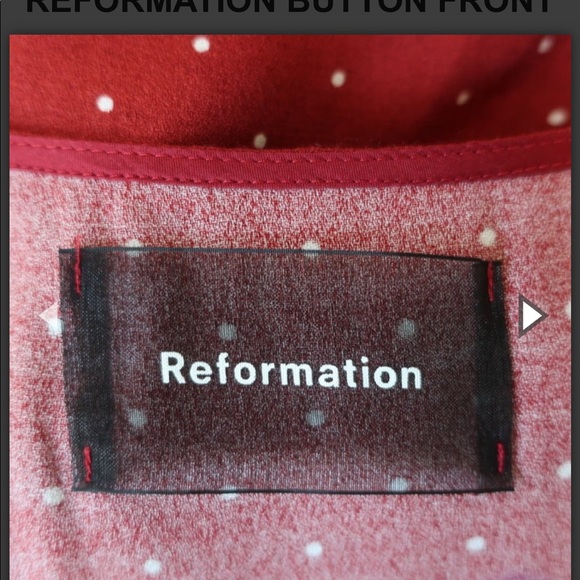 Reformation Synthetic Harbor dress in red - Picture 8 of 16